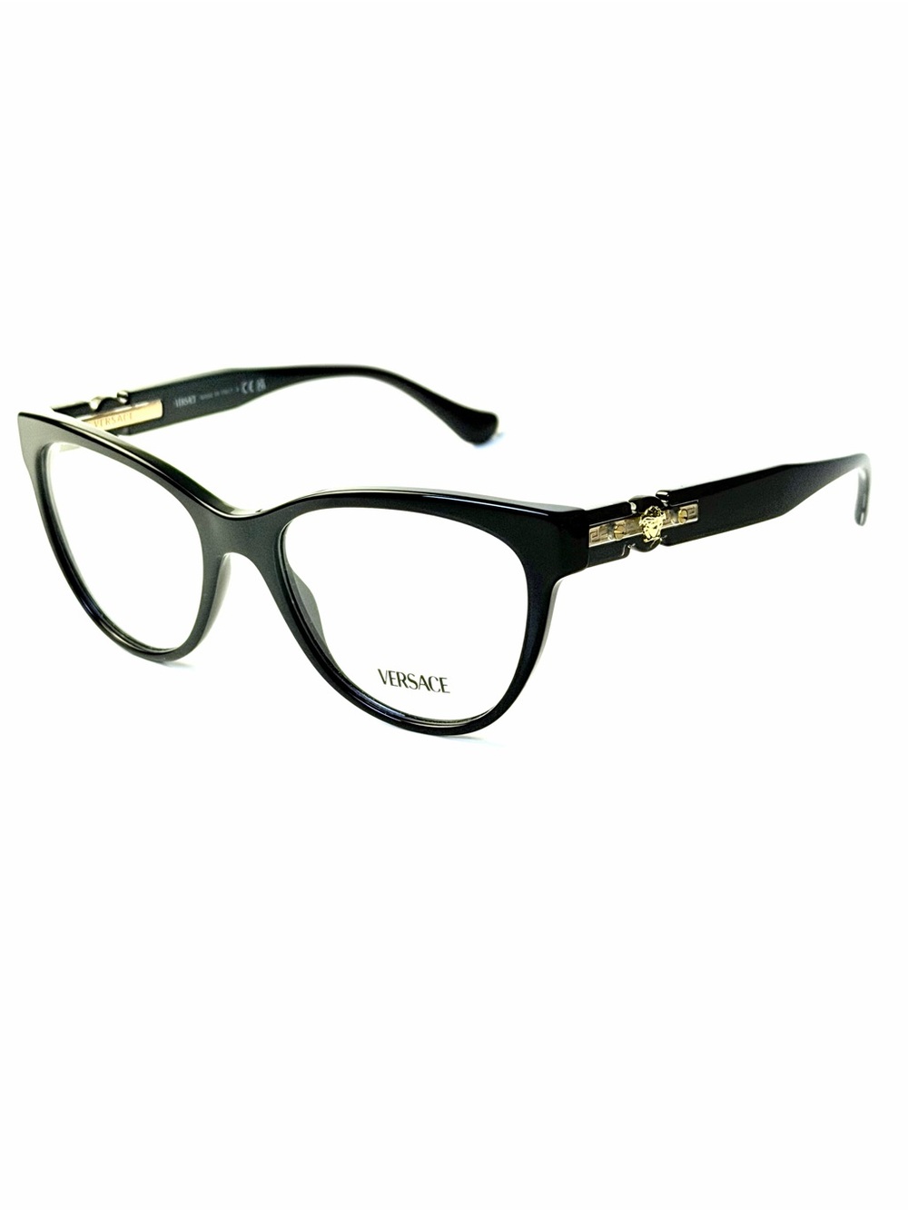 Versace Mod 3304 GB1 Black 53mm Eyeglasses New Authentic NWT